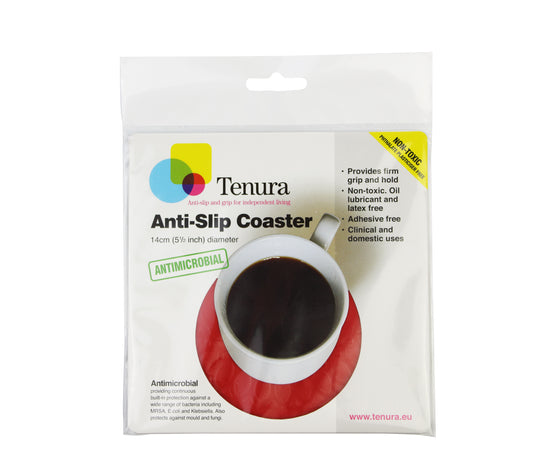 red anti slip coaster in packaging