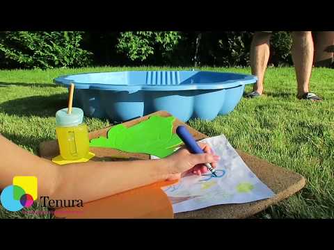 cup cap video and table mat outside summer play